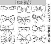cute freehand bow doodle  black ... | Shutterstock .eps vector #1273779367