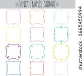 fancy decorative blank square... | Shutterstock .eps vector #1665450994