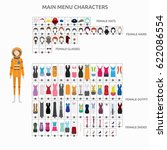 character creation astronaut | Shutterstock .eps vector #622086554