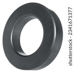 Small photo of metal ring made from ferrite often used by cb radio operators to trap noise on their coax systems