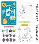 space activity pages for kids.... | Shutterstock .eps vector #2151573467
