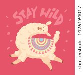 stay wild quote. cute vector... | Shutterstock .eps vector #1426194017