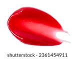 Red lip gloss smear isolated on ...