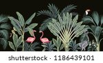 tropical vintage wild animals ... | Shutterstock .eps vector #1186439101