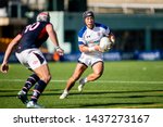 Small photo of Hong Kong - 29 June 2019: Myung Jun Lee of South Korea (R) runs in a try during the Asia Rugby Championship match between Hong Kong and South Korea.