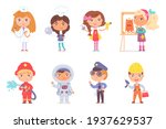 kid professions set. cute... | Shutterstock .eps vector #1937629537