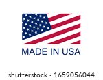 made in usa vector logo and... | Shutterstock .eps vector #1659056044