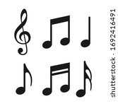 Music Notes Icons Set. Vector...