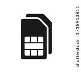 two sim card flat vector icon... | Shutterstock .eps vector #1718913811