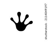 frog paw print. symbol  logo... | Shutterstock .eps vector #2114049197