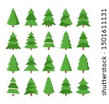 vector set of cartoon christmas ... | Shutterstock .eps vector #1501611131