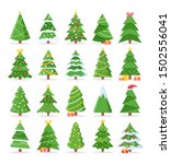 vector set of cartoon christmas ... | Shutterstock .eps vector #1502556041