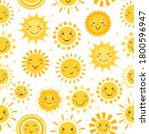 sun seamless pattern. vector... | Shutterstock .eps vector #1800596947