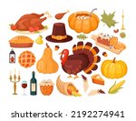Thanksgiving Icons. Vector Set...