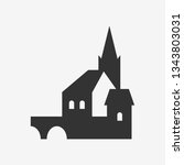 church  icon isolated. | Shutterstock .eps vector #1343803031