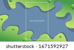 liquid  fluid shape. green lime ... | Shutterstock .eps vector #1671592927