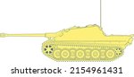 Vector image of the German tank destroyer of the Second World War Jagdpanther based on the Pz-V Panther tank