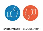 like and dislike icon. thumbs... | Shutterstock .eps vector #1190563984