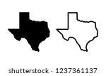 texas map icon vector. mail... | Shutterstock .eps vector #1237361137
