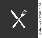 Fork And Knife  Eat Vector Icon....