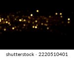 Golden blurred bokeh lights on...