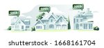 real estate set houses proposal | Shutterstock .eps vector #1668161704