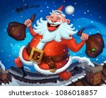 marry christmas and happy new... | Shutterstock . vector #1086018857