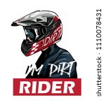 Dirt Rider In Helmet...