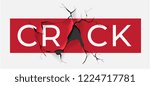 crack slogan with a crack on... | Shutterstock .eps vector #1224717781