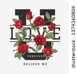 Love You Forever Slogan With...
