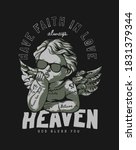 heaven slogan with tattooed... | Shutterstock .eps vector #1831379344