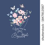 beautiful slogan with colorful... | Shutterstock .eps vector #1847813587
