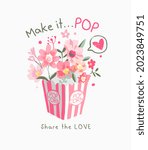 make it pop slogan with... | Shutterstock .eps vector #2023849751