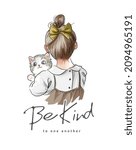Be Kind Calligraphy Slogan With ...