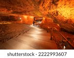 Small photo of Jerusalem, Israel - 16 January, 2020: Solomon's Quarry, also known as Zedekiah's Cave is an underground limestone quarry underneath the old city of Jerusalem