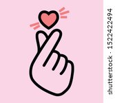 korean love sign  valentine's... | Shutterstock .eps vector #1522422494