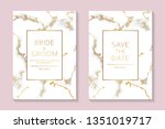 wedding invitation or gretting... | Shutterstock .eps vector #1351019717