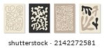 set of 4 matisse inspired wall... | Shutterstock .eps vector #2142272581