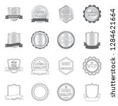 bitmap design of emblem and... | Shutterstock . vector #1284621664