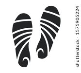 print of shoe vector icon.black ... | Shutterstock .eps vector #1575905224