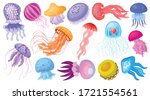 Jellyfish Vector Cartoon Icon....