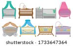 Baby Cot Vector Illustration On ...
