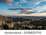 Small photo of Stunning panoramic view of the city of Barcelona from the Creueta del Coll hill viewpoint, which gives its name to the park of the same name located in the urban district of Gracia.