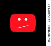youtube error red icon. this... | Shutterstock .eps vector #1870809667