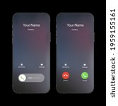 iphone call screen concept ui... | Shutterstock .eps vector #1959155161
