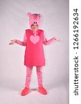 Animator in peppa pig costume...