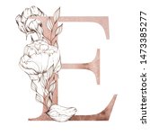 Dusty Rose And Brown Letter E ...
