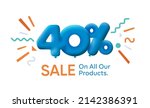 special summer sale banner 40 ... | Shutterstock .eps vector #2142386391