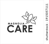 beauty care logo with magnolia... | Shutterstock .eps vector #1915057111