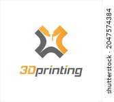 3d printing logo design... | Shutterstock .eps vector #2047574384